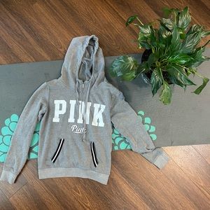 Grey Pink pullover. Size large.